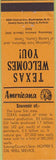 Matchbook Cover - Perkins Americana Hopper's Oil Well Loving County TX Orange