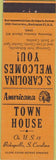 Matchbook Cover - Perkins Americana Town Hosue Bishopville SC Orange