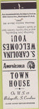 Matchbook Cover - Perkins Americana Town Hosue Bishopville SC White