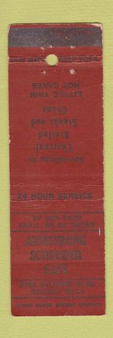 Matchbook Cover - Armstrong Schroder Cafe Beverly Hills CA WEAR