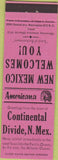 Matchbook Cover - Perkins Americana Continetnal Divide NM Pink