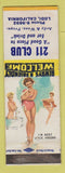 Matchbook Cover - 211 Club Lodi CA pinup