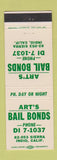 Matchbook Cover - Art's Bail Bonds Indio CA