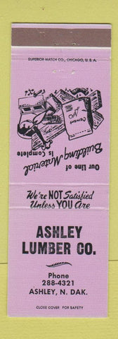 Matchbook Cover - Ashley Lumber ND