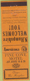 Matchbook Cover - Perkins Americana Pine Cove Motel Ossippe NH Orange