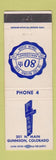 Matchbook Cover - 1st National Bank Gunnison Colorado low phone #