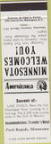 Matchbook Cover - Perkins Americana Lake Itasca Park Rapids MN White