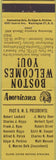 Matchbook Cover - Perkins Americana RMS 1960 Convention Boston MA Yellow