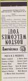 Matchbook Cover - Perkins Americana RMS 1960 Convention Boston MA White