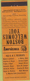 Matchbook Cover - Perkins Americana RMS 1960 Convention Boston MA Orange