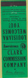 Matchbook Cover - Perkins Americana Clark Commission Co Benton LA Green