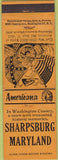 Matchbook Cover - Perkins Americana Civil War Sharpsburg MD Orange