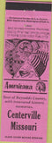 Matchbook Cover - Perkins Americana Civil War Centerville MO Pink