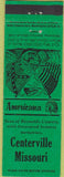Matchbook Cover - Perkins Americana Civil War Centerville MO Gold
