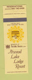 Matchbook Cover - Atwood Lake Lodge Resort Dellroy OH