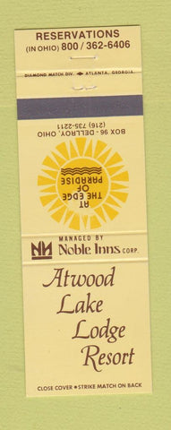 Matchbook Cover - Atwood Lake Lodge Resort Dellroy OH