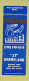 Matchbook Cover - 21 Kremeland Navarre OH