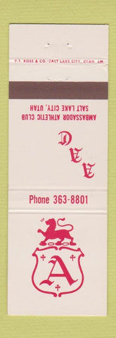 Matchbook Cover - Ambassador Athletic Club Salt Lake City UT