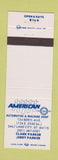 Matchbook Cover - American Auto Machine Shop Salt Lake City UT