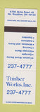 Matchbook Cover - Timber Works Decks Fences North Royalton OH