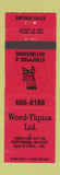 Matchbook Cover - Wood Figues Antiques Perrysburg OH