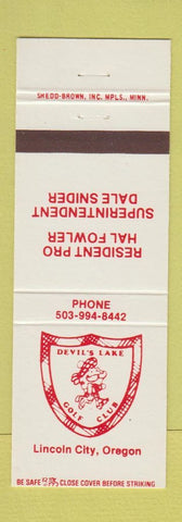 Matchbook Cover - Devil's Lake Golf Club Lincoln City OR