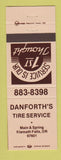 Matchbook Cover - Danforth's Tire Service Klamath Falls OR
