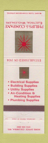 Matchbook Cover - Philips and Company Electrical Columbia MO