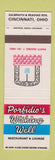 Matchbook Cover - Porfidio's Wishing Well Cincinnati OH