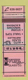Matchbook Cover - Ivory Glass St Louis MO