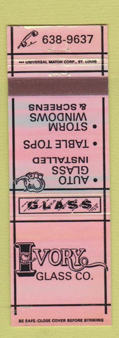 Matchbook Cover - Ivory Glass St Louis MO