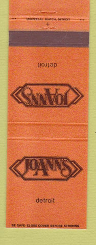 Matchbook Cover - Joann's Detroit MI