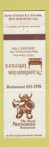 Matchbook Cover - Royal Norseman Restaurant West Palm Beach FL