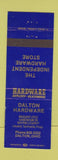 Matchbook Cover - Dalton Hardware Dalton OH WORN