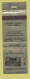 Matchbook Cover - Hanako Japanese Restuarant Devon CT WEAR