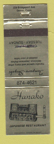 Matchbook Cover - Hanako Japanese Restuarant Devon CT WEAR