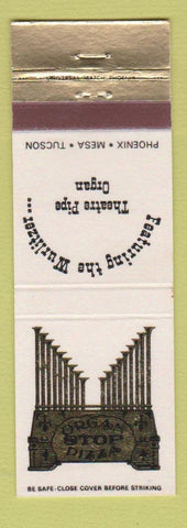 Matchbook Cover - Organ Stop Pizza Phoenix Mesa Tucson AZ