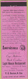 Matchbook Cover - Perkins Americana Light House Restaurant Buxton NC Pink