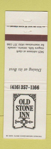 Matchbook Cover - Old Stone Inn Niagara Falls ON