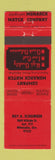 Matchbook Cover - Monarch Match Roy Schomber Milwaukie OR