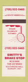 Matchbook Cover - Smitty's Brake Stop Sudbury ON