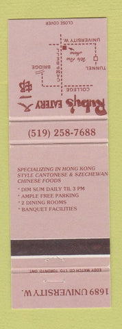 Matchbook Cover - Ruby's Eatery Dresden ON