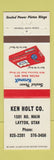 Matchbook Cover - KromeX Piston Ring Sets Ken Holt Layton UT