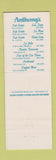 Matchbook Cover - Anthony's Fish Grotto La Jolla San Diego CA