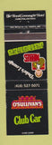 Matchbook Cover - O'Sullivan's Club Car Hamilton ON