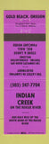Matchbook Cover - Indian Creek Gold Beach OR camping store PURPLE