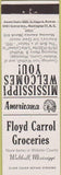 Matchbook Cover - Perkins Americana Carrol Groceries Walthall MS White