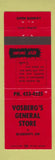 Matchbook Cover - Vosberg's General Store Blodgett OR RED