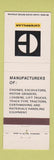 Matchbook Cover - Caterpillar Tractors