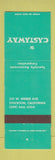 Matchbook Cover - The Castaway Stockton CA